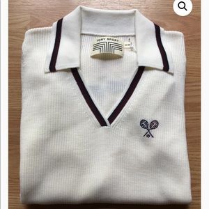 Tory Burch Ribbed Merion Polo Sweater